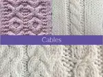 A collage of knit cable stitch patterns