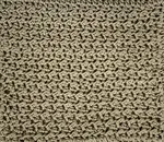 A swatch of the crochet crunch stitch worked in olive green cotton yarn