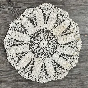 A crocheted doily created by Leona Mangold in 1940