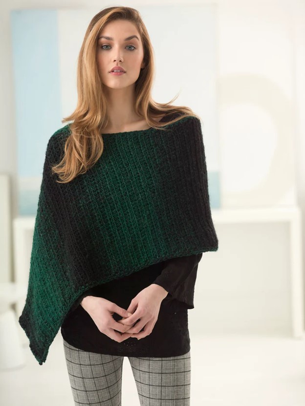 Lion Brand's 2 Ball Poncho Lion Brand's 2 Ball Poncho