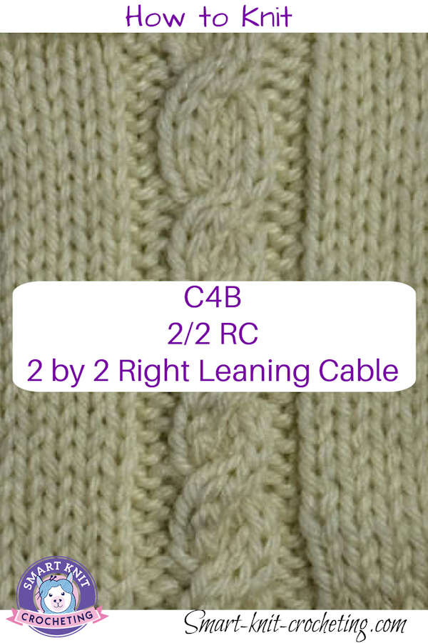 Right leaning two by two cable cross in a pin image Right leaning two by two cable cross in a pin image