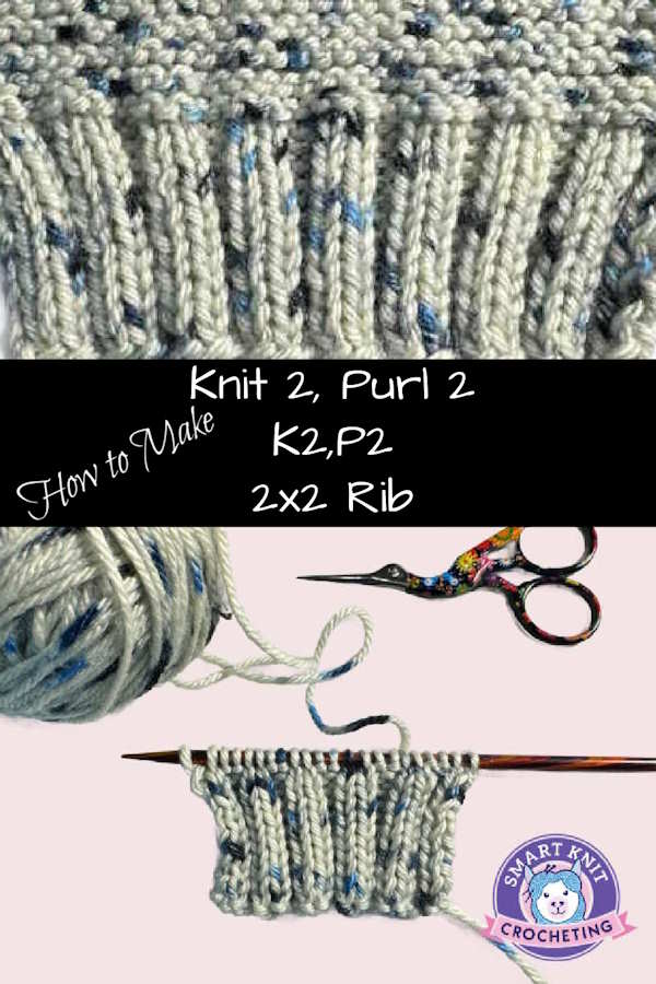 2x2 Rib stitch in a pin image