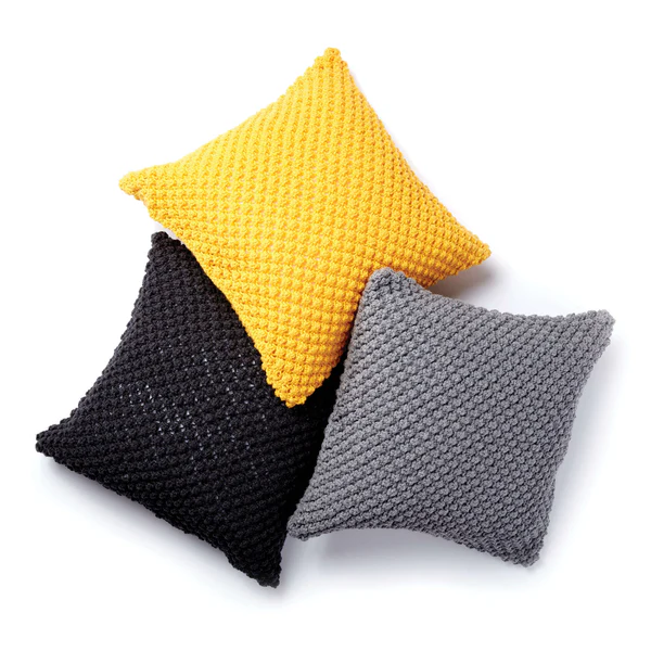 Yarninspiration Trinity Knit Stitch Pattern Pillows