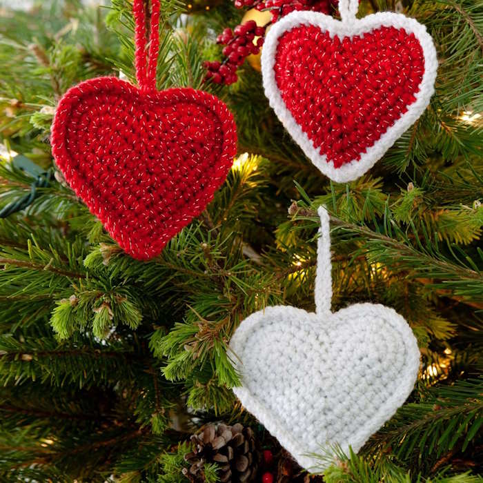 Heart shaped Christmas ornaments Heart shaped Christmas ornaments