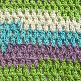 A thumbnail image of the double crochet cluster stitch