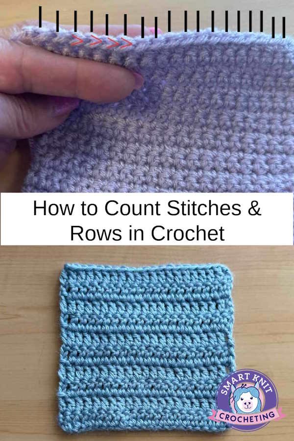 Counting crochet stitches pin image