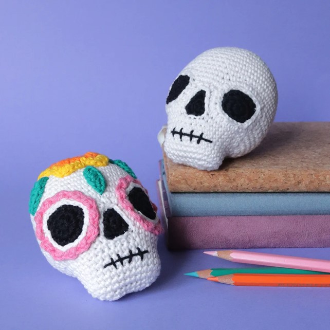 Crocheted-Skull Pattern Amigurumi