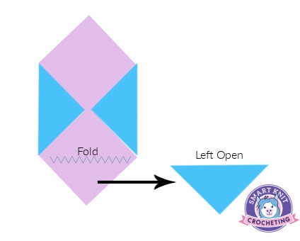 The next step in the assembly of the crochet slipper pattern.