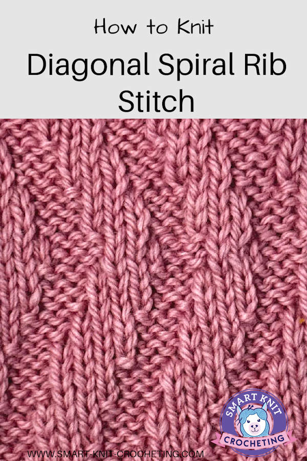 Diagonal Spiral Knit Stitch on a Pin Image