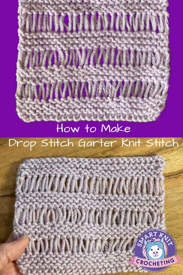Drop Stitch Garter Knit Stitch How To Tutorial For Beginners Drop Stitch Garter Knit Stitch How To Tutorial For Beginners