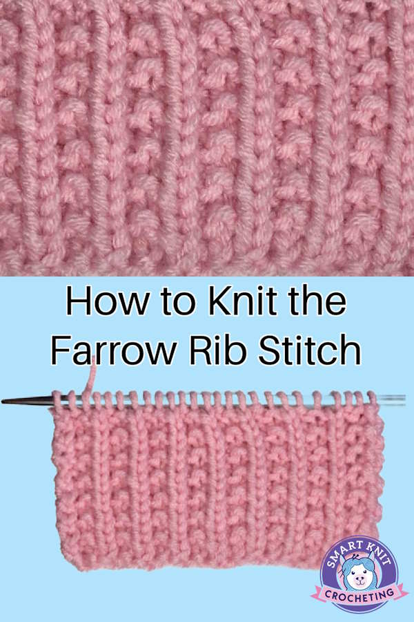 The Farrow Rib Knit Stitch Pattern Pin Image