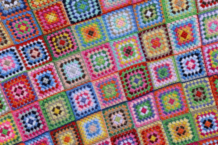 Colorful Granny Squares colorful granny squares made into a blanket