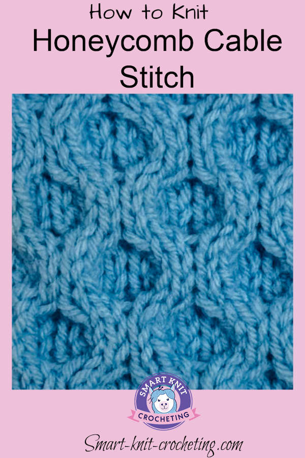 Honeycomb cable stitch swatch on a pin image