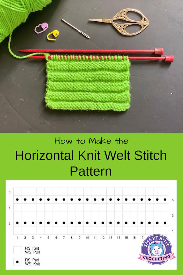 The Horizontal Welt Knit Stitch Pattern pin image