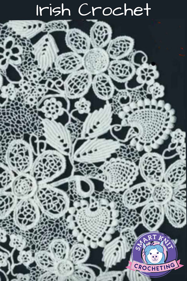 A sample of Irish Crochet on a pin image