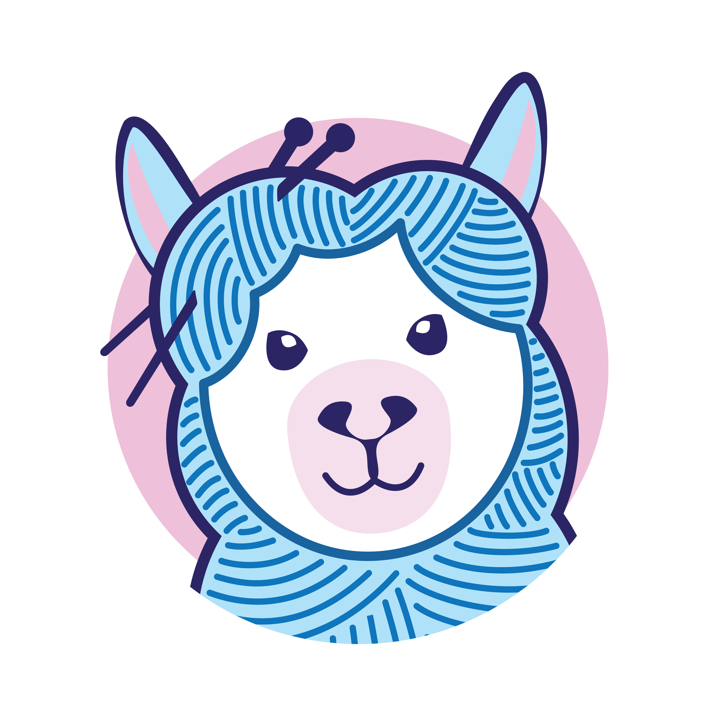 Color logo of a cartoon alpacca  Color logo of a cartoon alpacca