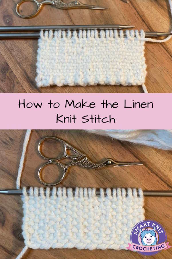 Linen Knit Stitch Pattern Pin Image