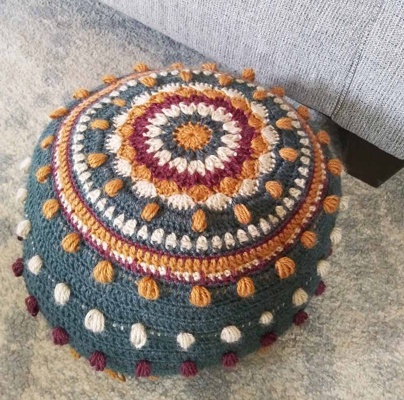 Lion Brand Floor Crochet Pouf free pattern Lion Brand Floor Crochet Pouf free pattern
