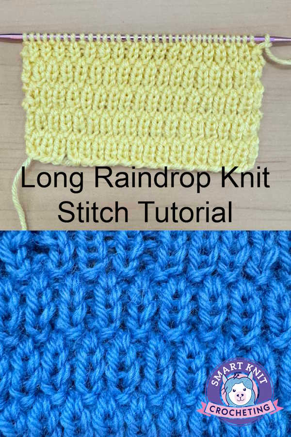 Long Raindrop knit stitch pin image