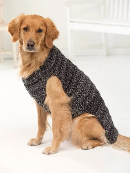 Marley dog crochet dog sweater free pattern