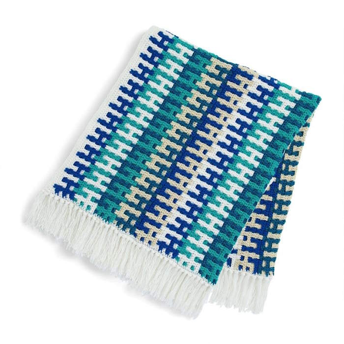 Mosaic knitting blanket free pattern