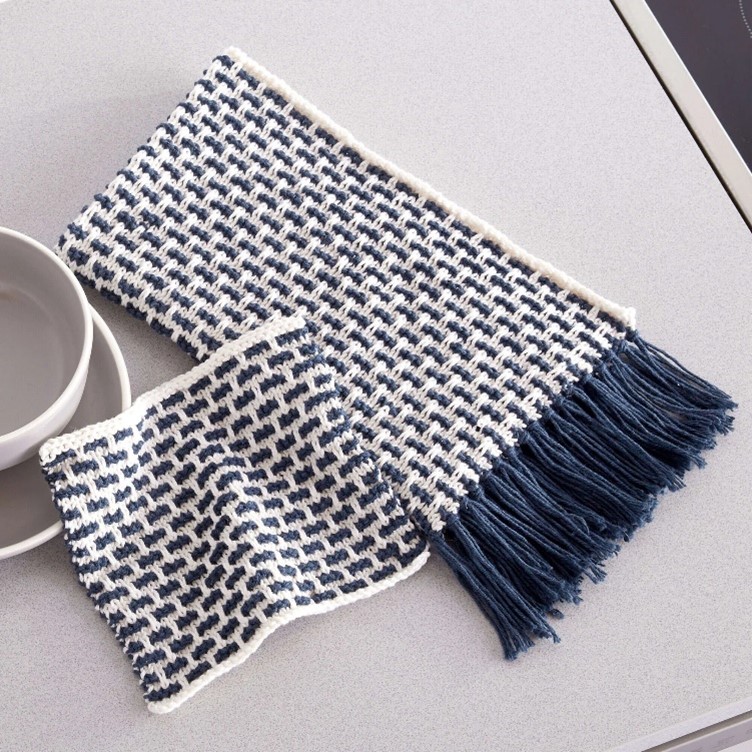 Mosaic Knitting kitchen set pattern