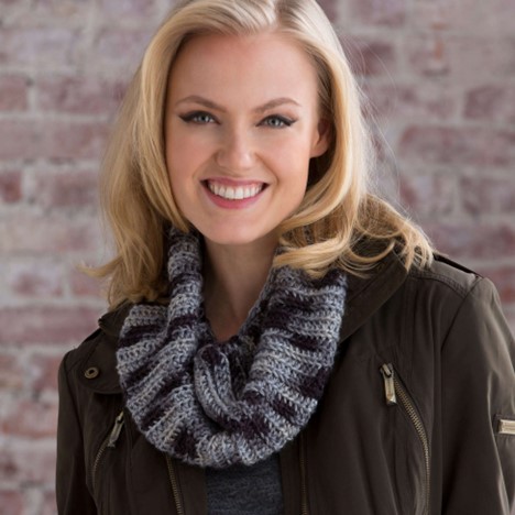 Red Heart Easy Shadows Cowl Pattern