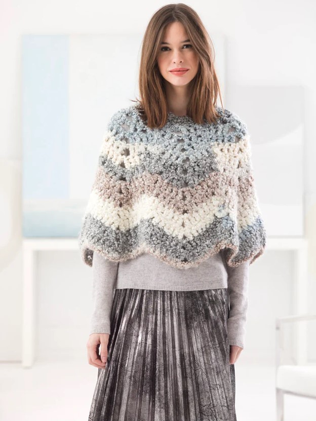 Lion Brand Ripple Poncho Lion Brand Ripple Poncho