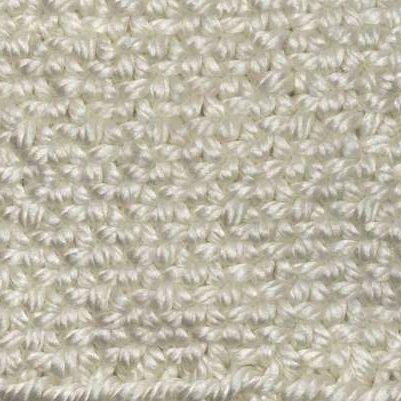 A swatch made from slip stitch crochet stitches in white