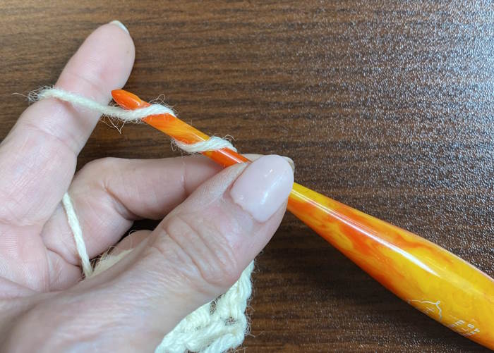 treble crochet stitch tutorial yo 2 times
