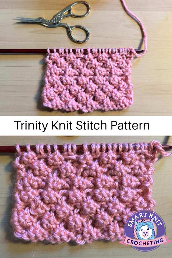 Trinity Knit Stitch Pattern Pin Image