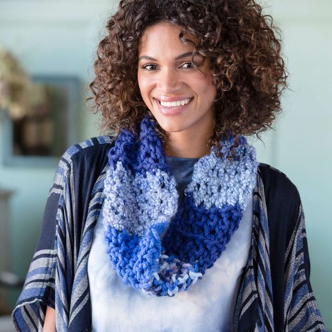 Uniquely You Suede Cowl by Yarnspirations