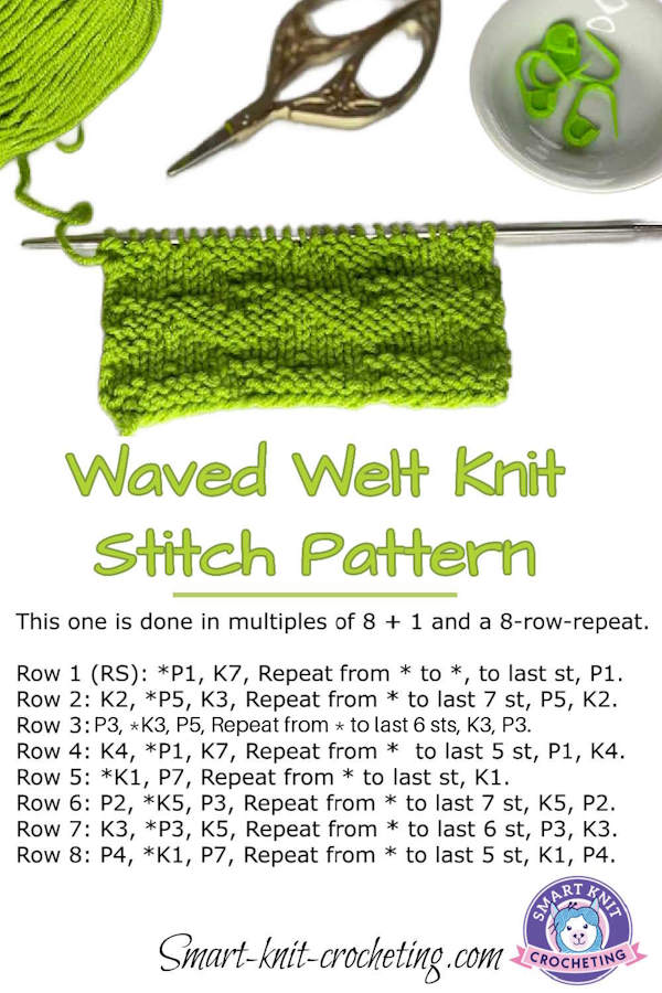 Waved welt in pin image