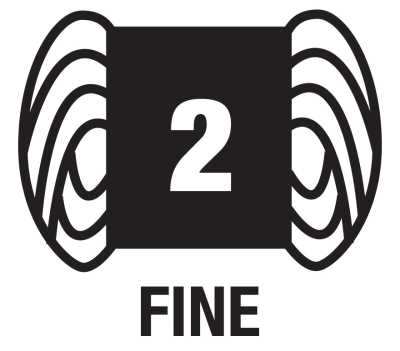 Fine yarn or sports yarn is labeled as a 2 Fine yarn or sports yarn is labeled as a 2
