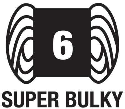 Super bulky or roving yarns are described as the number 6 Super bulky or roving yarns are described as the number 6
