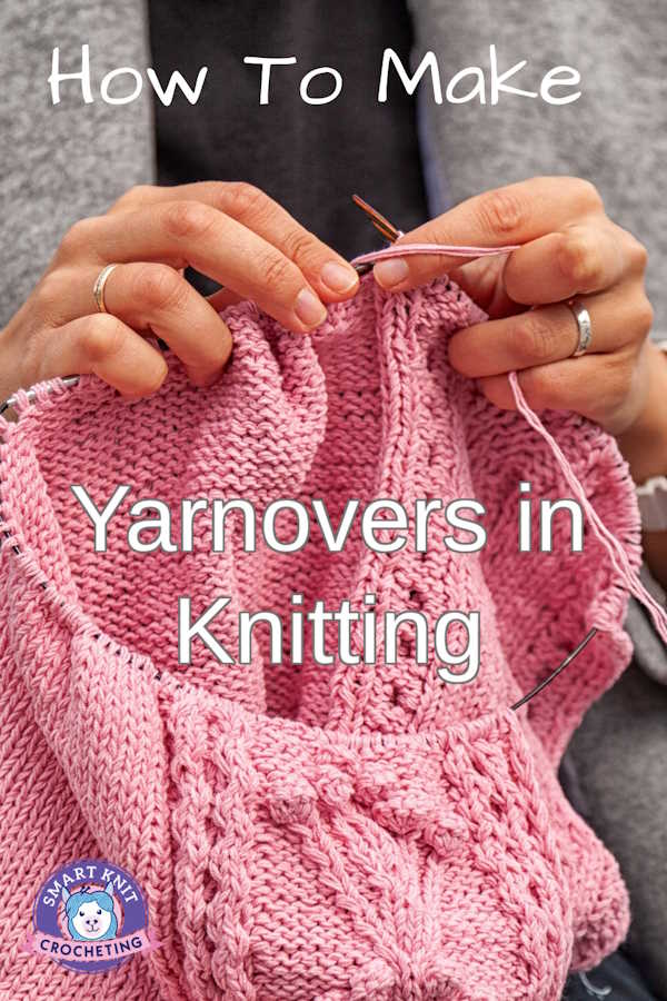 Yarnovers in knitting pin image