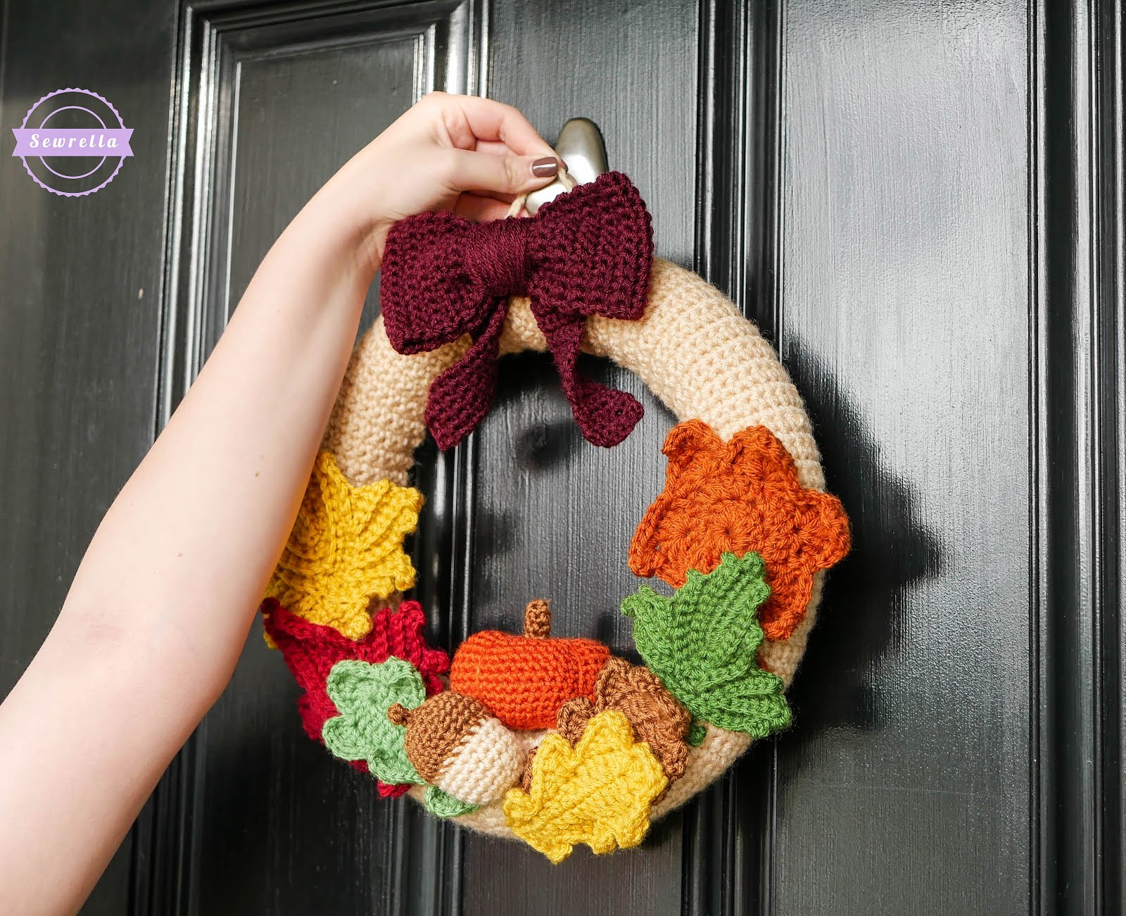 Mornings of Autumn Crochet Wreath