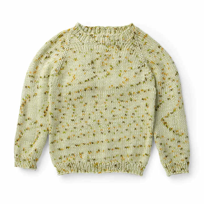 Caron Top Down Baby Knit Sweater, free pattern