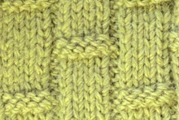 The bamboo rib knit stitch pattern worked in a green 100% wool, thumbnail 350-234 px  The bamboo rib knit stitch pattern worked in a green 100% wool, thumbnail 350-234 px