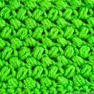Closeup of the crochet bean stitch 321 x 321 px.