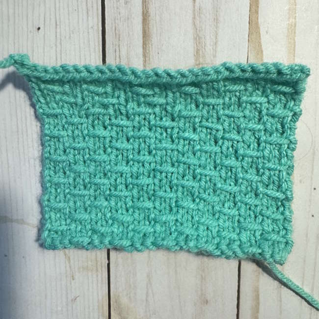 Bind off row, using the standard bind off method