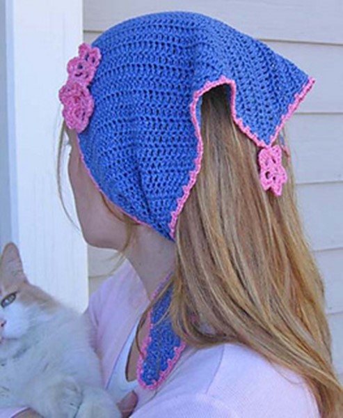 Blue Head Scarf by Kathy North