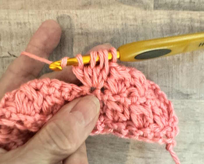 Crochet bobble stitch 5 loops on hook