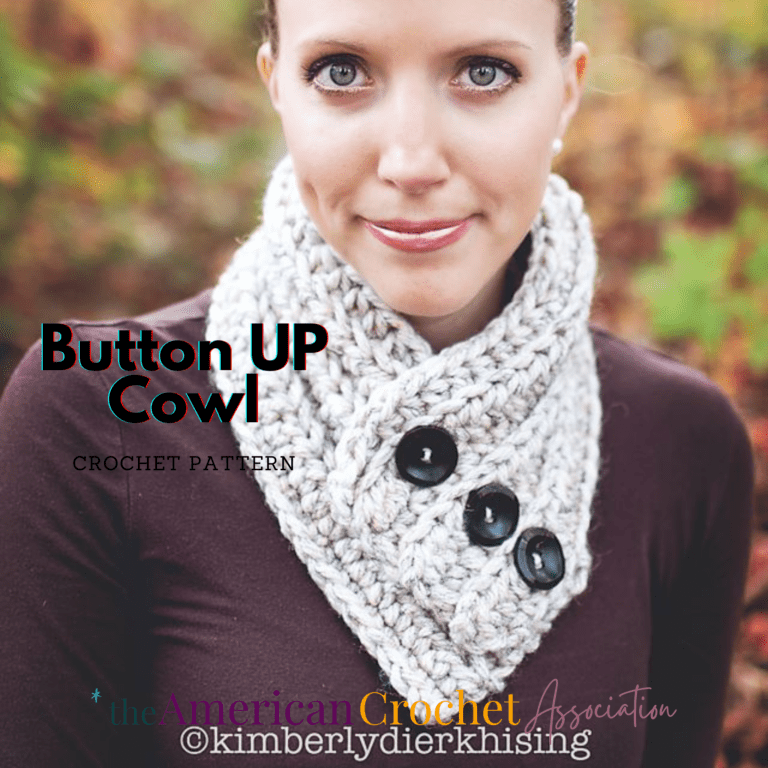 Button Up Cowl by the American Crochet Association