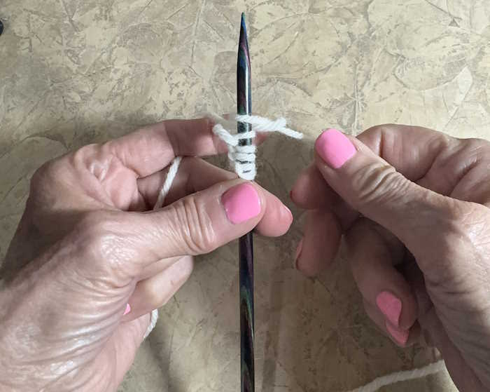 Cast on thumb method step 5