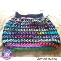 Cluster Stitch Market Bag in variegated yarn