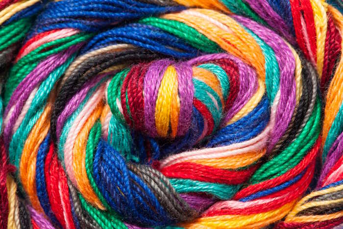 Multicolored yarn