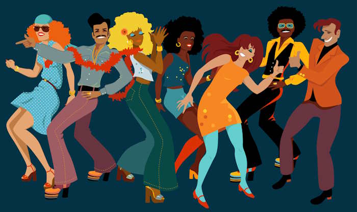 Vector image of 1970s style vintage