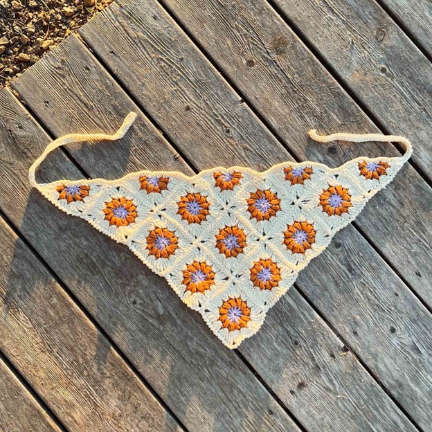 Cool granny square bandana