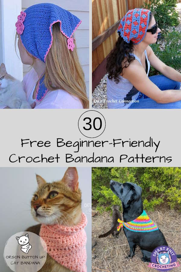 30-free beginner friendly crochet bandana patterns